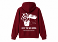 Hoodie 'Club' Bordeaux/White