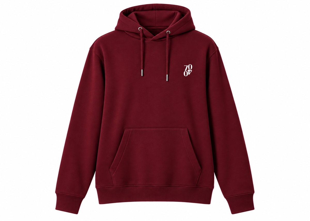 Hoodie 'Club' Bordeaux/White