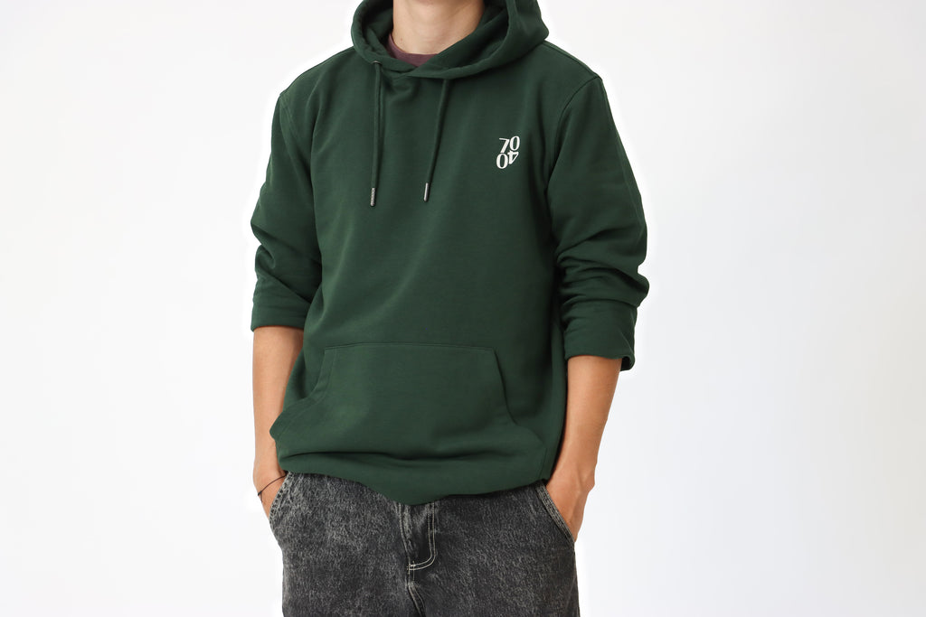 Hoodie 'Club' Evergreen/White